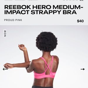Reebok blush pink sports bra (size small)